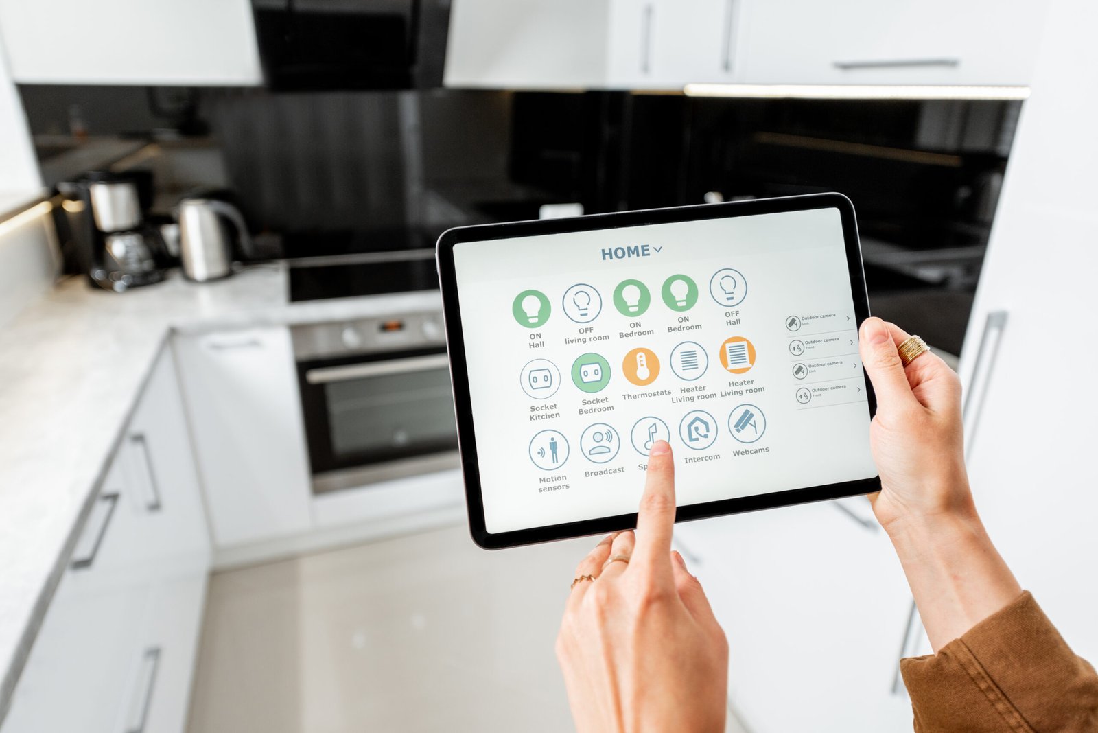 Slimme gebouwsystemen met touchscreenbediening
